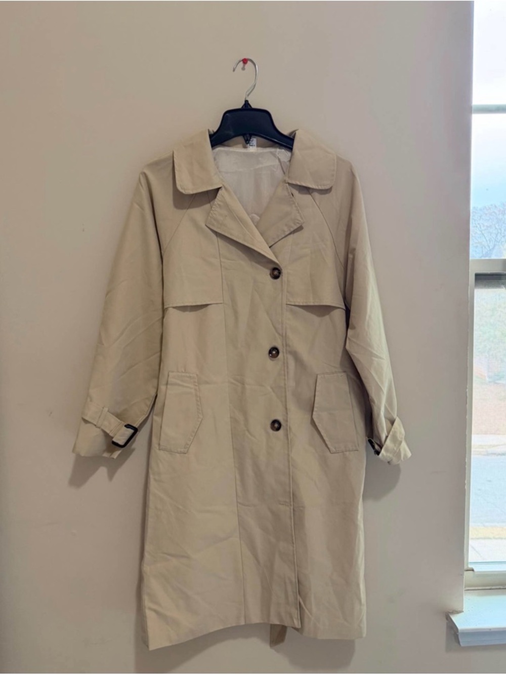 Classic Women's Trench Coat - Cream